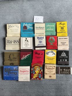 Vintage USA Matchbooks, Restaurants & Hotels, 1970s–1990s Advertising Ephemera