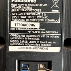 Panasonic Home Theater Speakers – Center + 2 Surround (SB-HC200 / SB-HS470)
