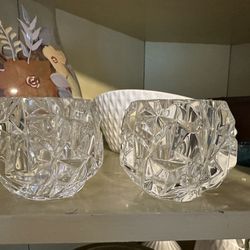 TIFFANY Crystal Candle Holders (2)