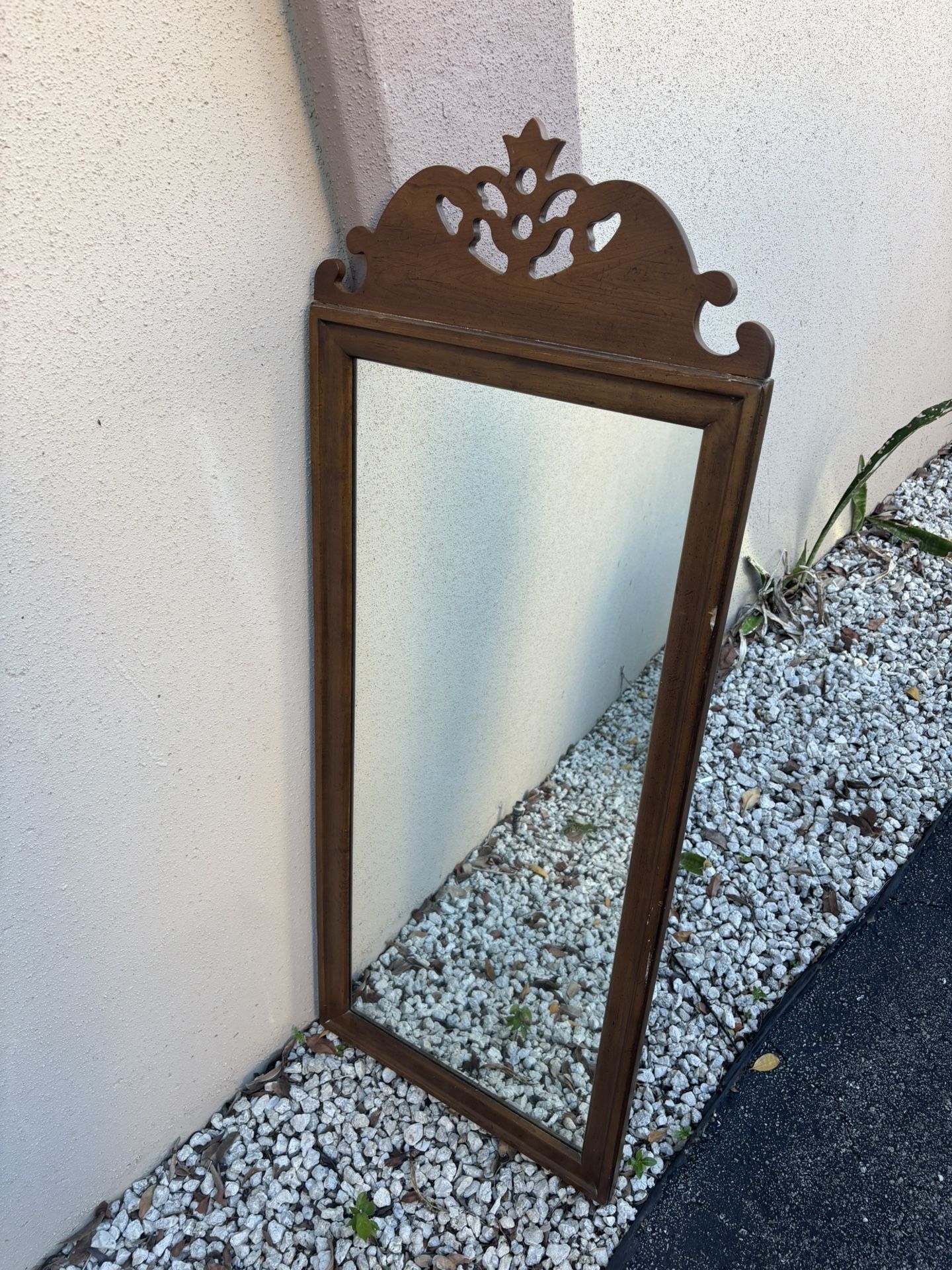 Antique Drexel Country Collectibles Floor Length Wood Mirror