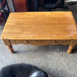 Solid white oak coffee table