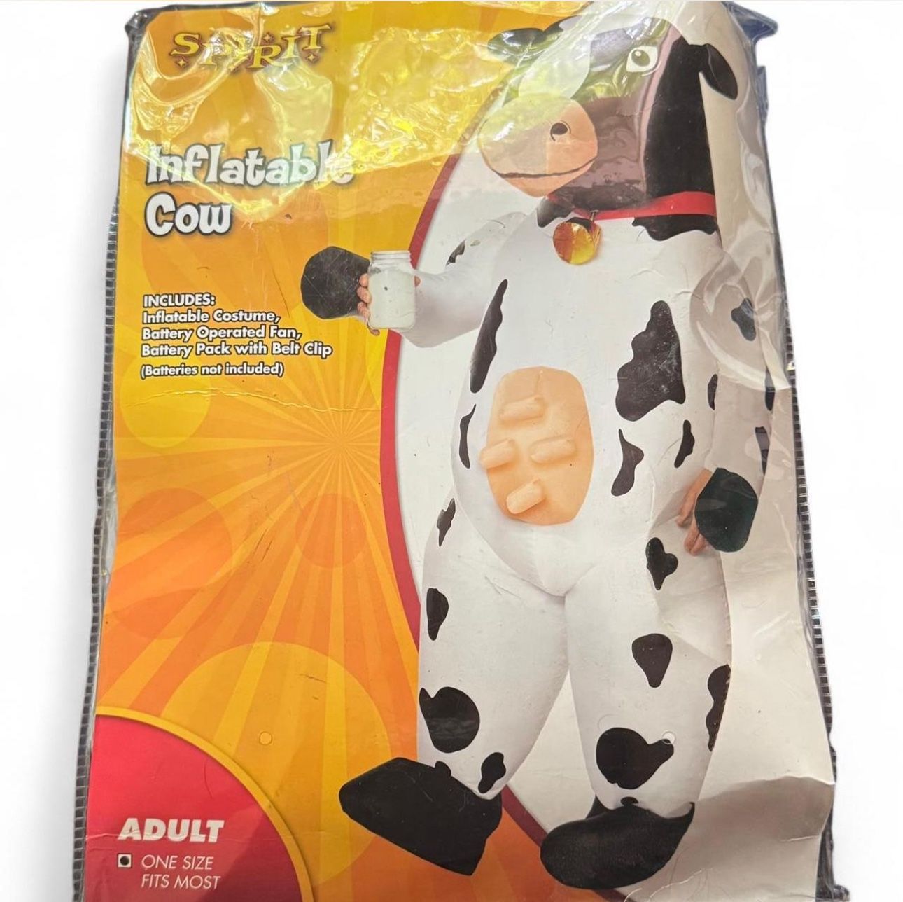 Spirit Halloween Inflatable Cow Costume (Adult size)