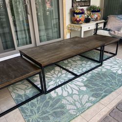 Three piece coffee table
