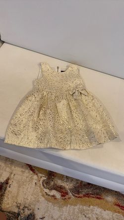 Beige shimmery dress for kids