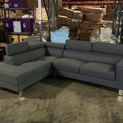 New!! Only $450 Sectional!  Sofa & Chaise Comes In Light Gray  And Dark Gray Color 
