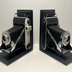 Pair of Original 1950s Mid-Century Vintage Kodak Sterling II Camera Bookends