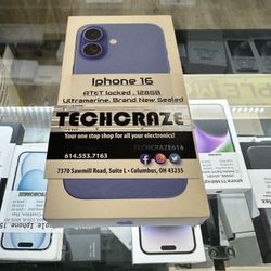 iPhone 16 - AT&T Locked - Ultramine - 128 GB - Brand New Sealed