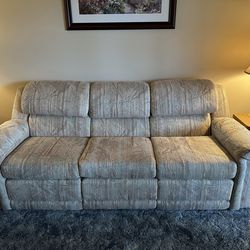 Two Duo Reclining Lazy Boy Sofa Couch