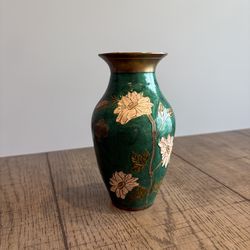 Brass Cloisonné Vase