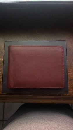 Burgundy Leather Bifold Wallet