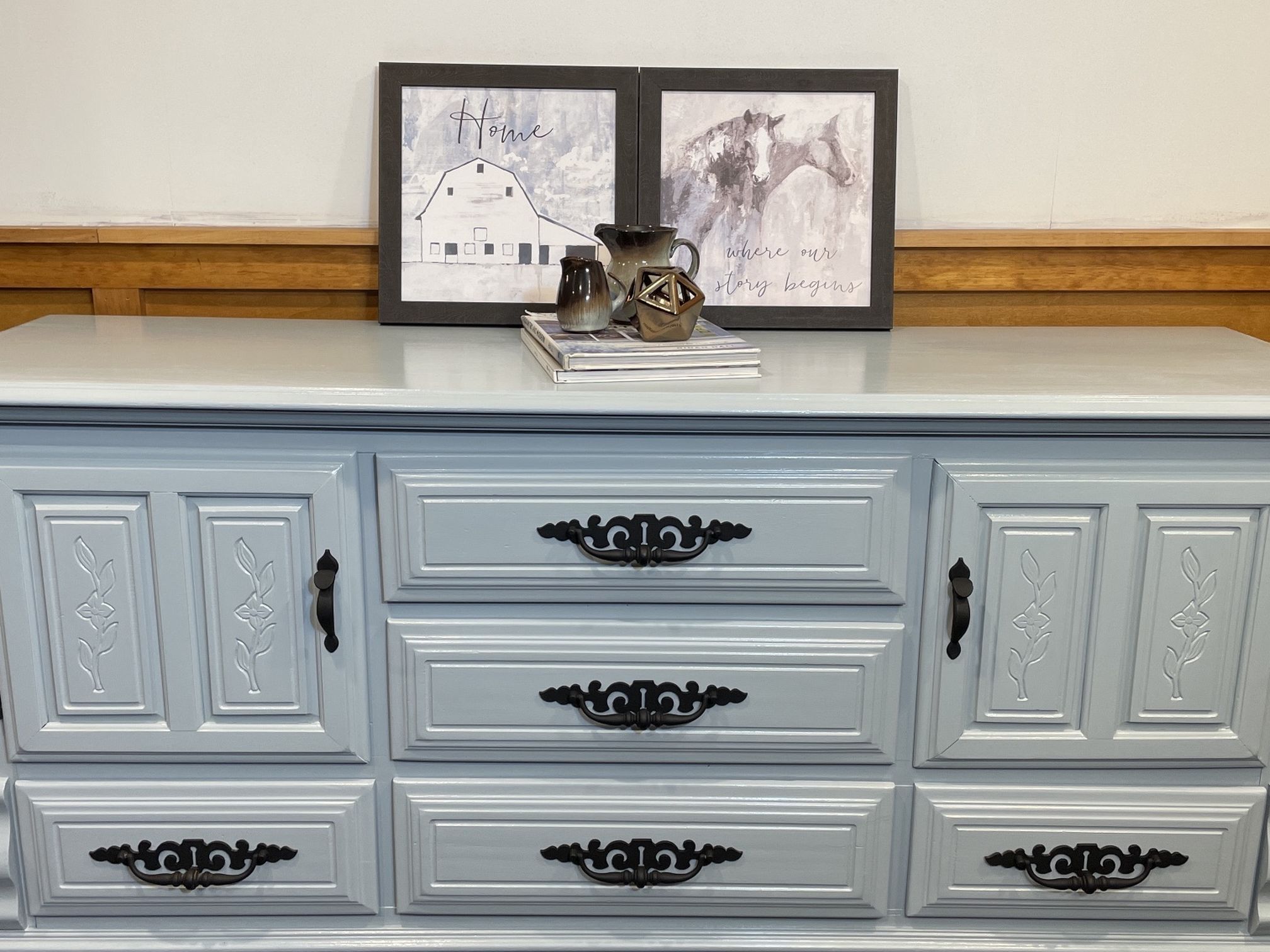 Beautiful Light Blue Buffet/ Sideboard/ Server