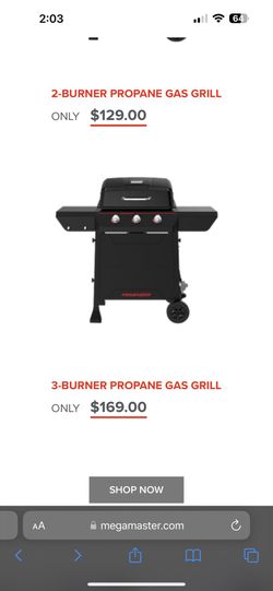 Megamaster 3 Burner Propane Barbeque