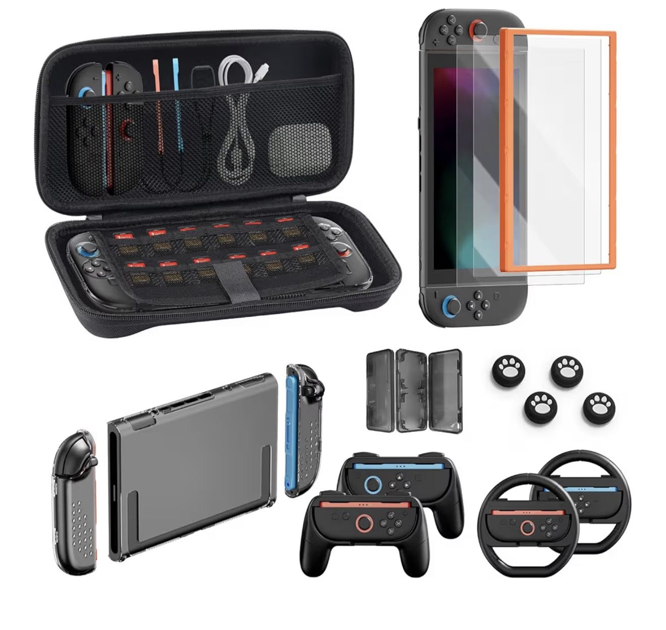 Switch 2 Accessories Bundle for Nintendo, 16-in-1 Game Kit:
