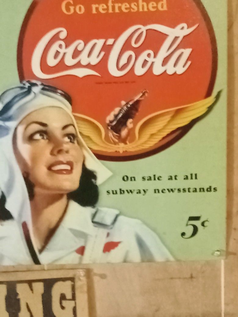 Classic Old COCA-COLA AD POSTER MADE OF TIN