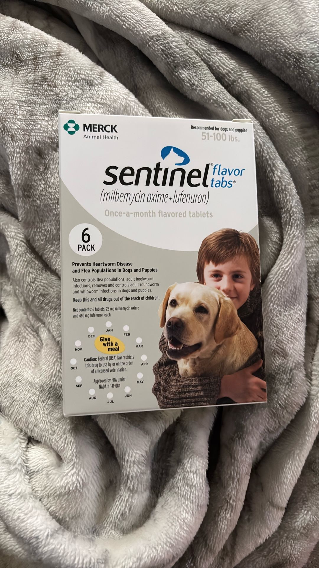 White Box Flea And Tick Treats Flavor For Pets 51-100lbs