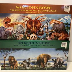 NIB - Art by John Rowe ‘Savannah & Through the Ages’ Puzzles  