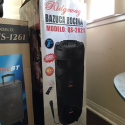 DOUBLE 8” woofer - Bluetooth  Portable - Rechargeable - Fm Radio  Includes remote and charger !  Compatible with any Bluetooth wireless device!