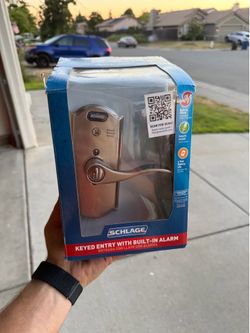 Schlage door lock alarm keyed
