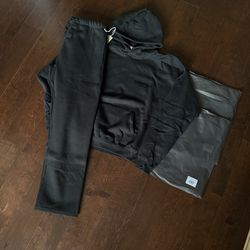 Authentic ✅ Fear of God Essentias Black Stretch Limo Hoodie & Sweatpants Bundle