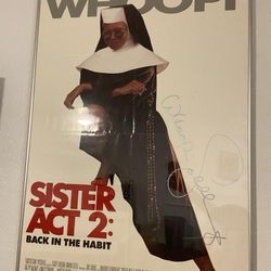 Whoopi Goldberg Hand Signed Sister Act 2 Poster