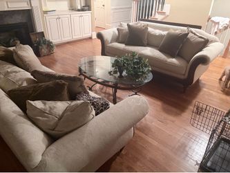 2 custom design couches from Havertys very elegant