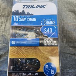 TriLink 10" Saw Chain 2 Pack