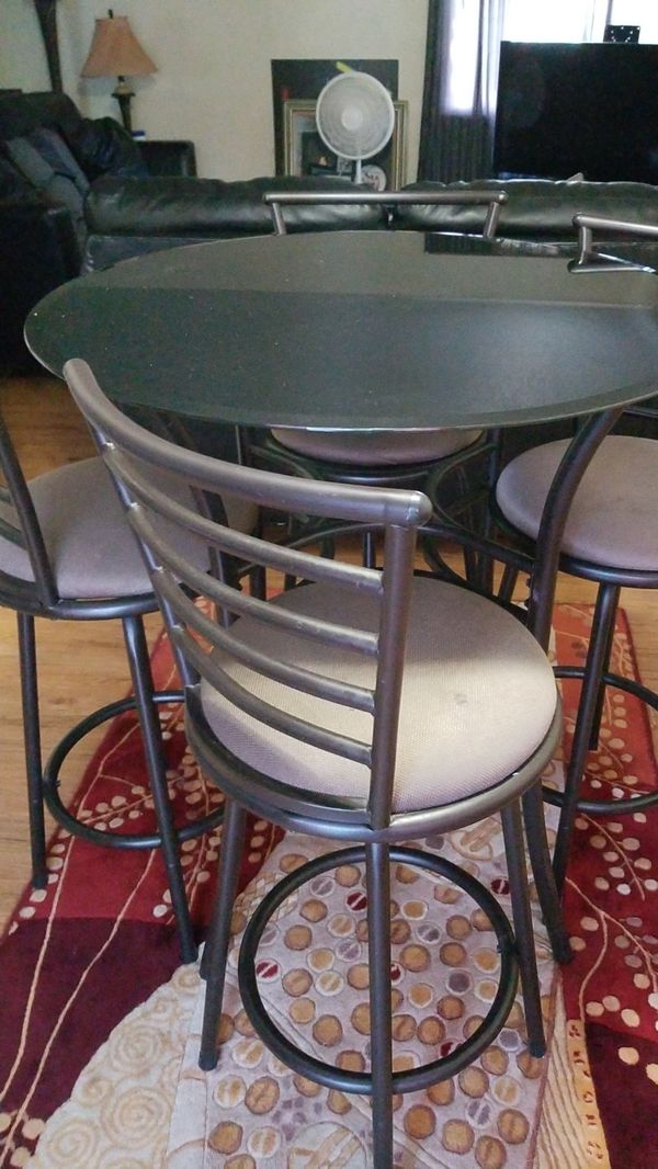 Glass Kitchen Table W 4 Bar Swivel Chairs For In Brooklyn Park Glass Kitchen Table W 4 Bar Swivel Chairs For In Brooklyn Park Mn Offerup