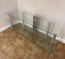 Like-New - Glass TV stand - Great Condition