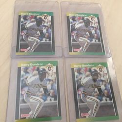 Baseball Cards 1989  Donruss Barry Bonds lot of 4