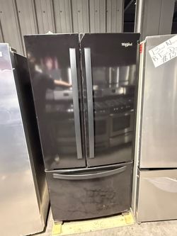 Brand new Whirlpool 33 in. 22 cu. ft. Standard Depth French Door Refrigerator in Black Stainless