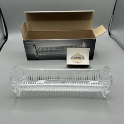 Brand New Shannon Crystal by Godinger Harmony Design Cracker Tray 24% Lead Crystal Czech Republic