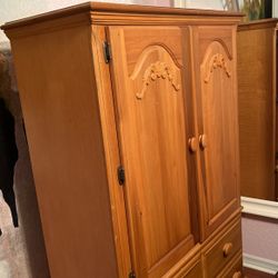Light Wood Armoire 