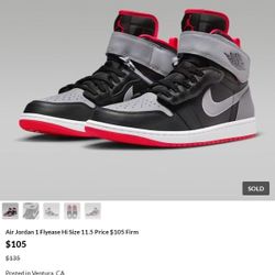 Air Jordan 1 Mid Bred Shadow Size 11.5 Mens