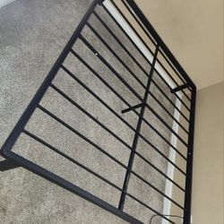 Cal King bed frame with mattress