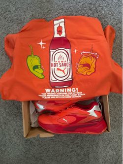 Taqueria Red/Orange Puma RS with matching Tshirt