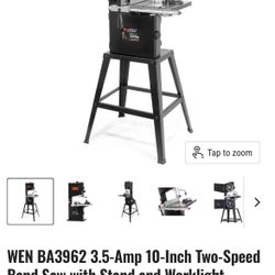 Table Saw And Stand - WEN 10” Two-Speed Band Saw + Stand & Worklight Brand New • Unopened Box