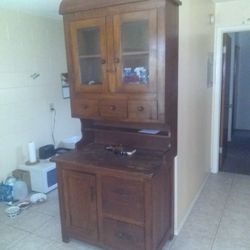 1911 Amnish, 2pc/Solid Wood Pantry Hutch