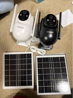 2 Solar Security Cameras 4G LTE - BRAND NEW