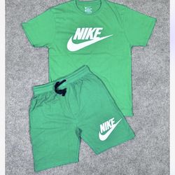 Green Nike Short Set 