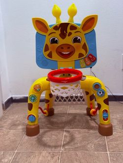 Giraffe Basketball Hoop & Soccer Goal Activity Center