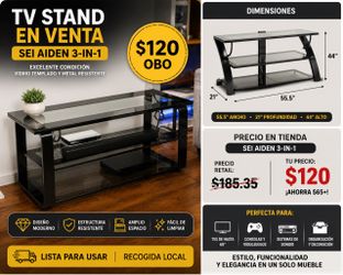 Sei Aiden 3-in-1 TV Stand