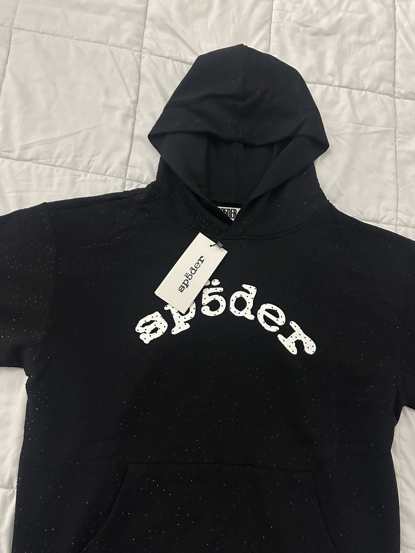 Sp5der Black Hoodie VVS, Size Medium