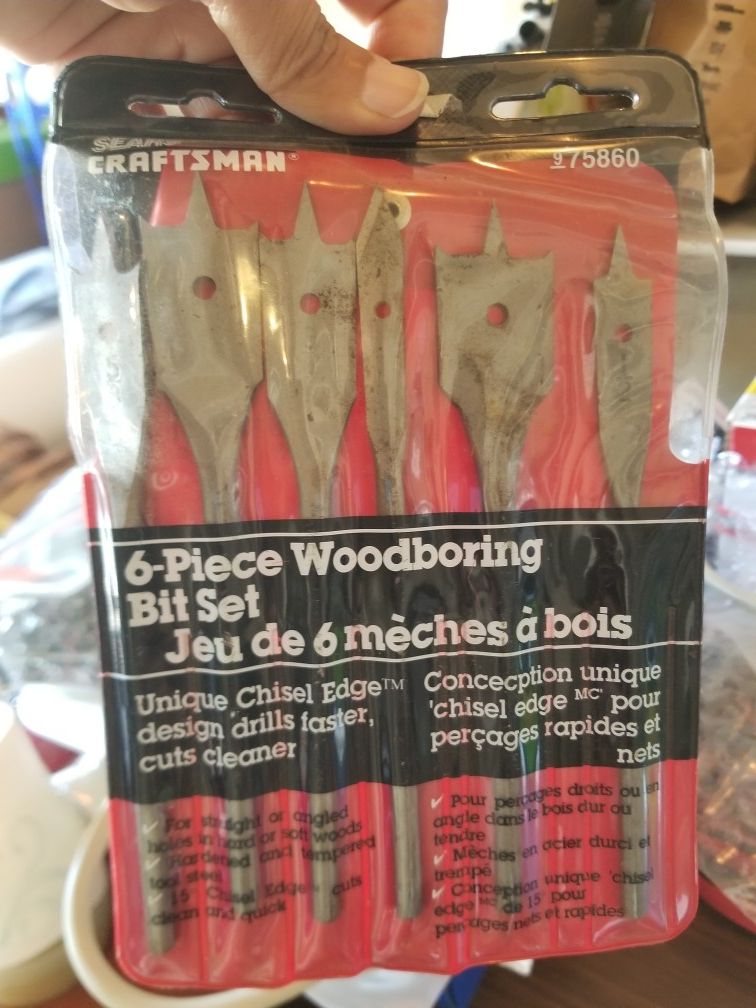 Craftman wood boring bits.