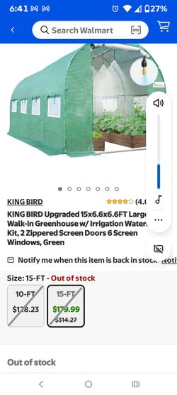 King bird Green House 15x6.6x6.6 feet