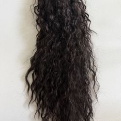 Dark Brown Claw Clip Pony Tail