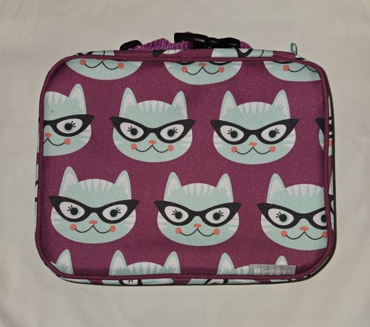 New Bentology Bento Nerd Cat Lunchbox And Box Sets (2 Sets, 1 Bag)