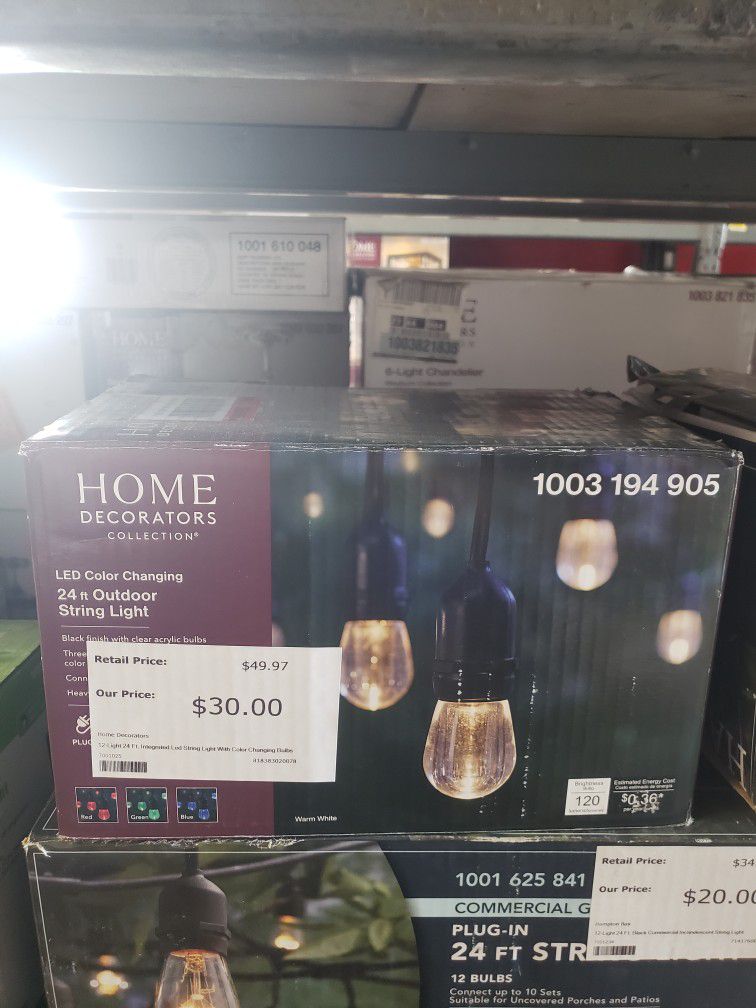 New Home Decorators Led Colot Changing 24 Ft Outdoor String Light