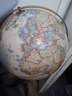 Vintage Floor Standing World Globe