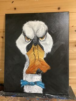 Angry Duck Original Painting