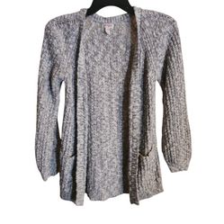 Cat & Jack Girl's Cardigan Knit Sweater Size L 10/12